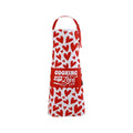 Grembiule da cucina iTotal Cooking With Love: fantasia cuoricini rossi, tasca frontale, laccio regolabile. Idea regalo romantica! Scoprilo