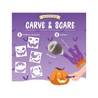 Kit di attrezzi e stampini perfetti per intagliare le tue zucche di Halloween