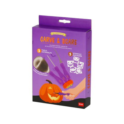 Kit di attrezzi e stampini perfetti per intagliare le tue zucche di Halloween
