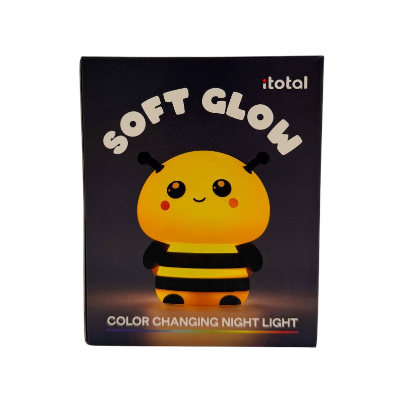 Lampada da comodino per bambini in silicone morbido con cambio colore LED