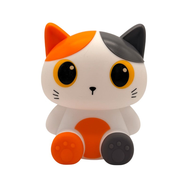 Lampada da comodino per bambini in silicone morbido con cambio colore LED a tema gattino colorato