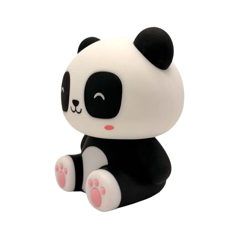 Lampada da comodino per bambini in silicone morbido con cambio colore LED a tema panda