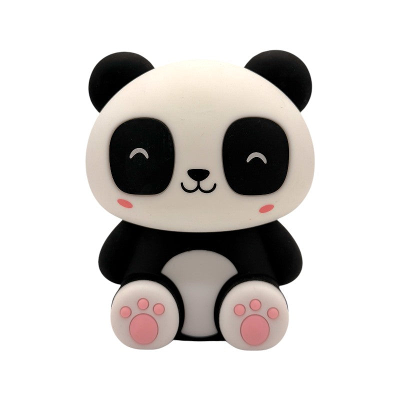 Lampada da comodino per bambini in silicone morbido con cambio colore LED a tema panda