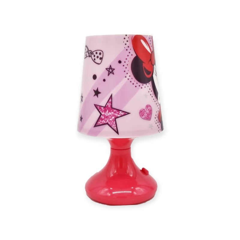 Lampada da scrivania Disney Minnie Mouse. Funziona a batterie AA Stilo, senza fili, la puoi spostare dove vuoi per tutta la tua camera