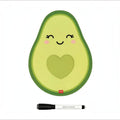Lavagnetta magnetica Legami Avocado con pennarello incluso: superficie cancellabile, forma kawaii per il frigo. Scoprila ora!