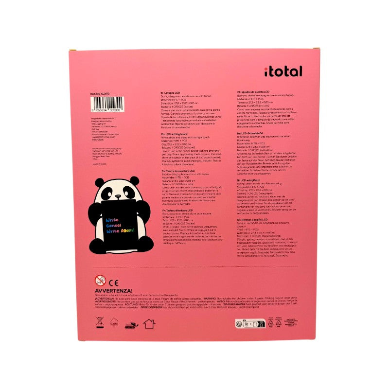 Tablet scrivi disegna e cancella a tema panda