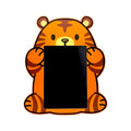 Tablet scrivi disegna e cancella a forma di tigre