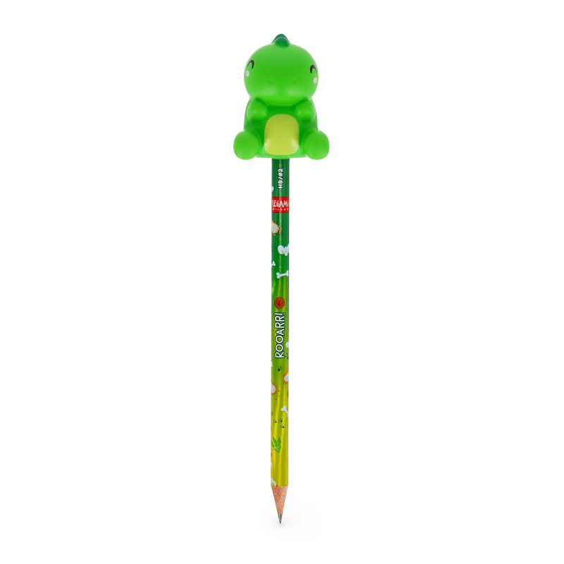 Matita HB Legami con squishy anti-stress — fusto decorato kawaii, topper morbido slow-rise, varianti ape, gatto, panda, unicorno e altri. 