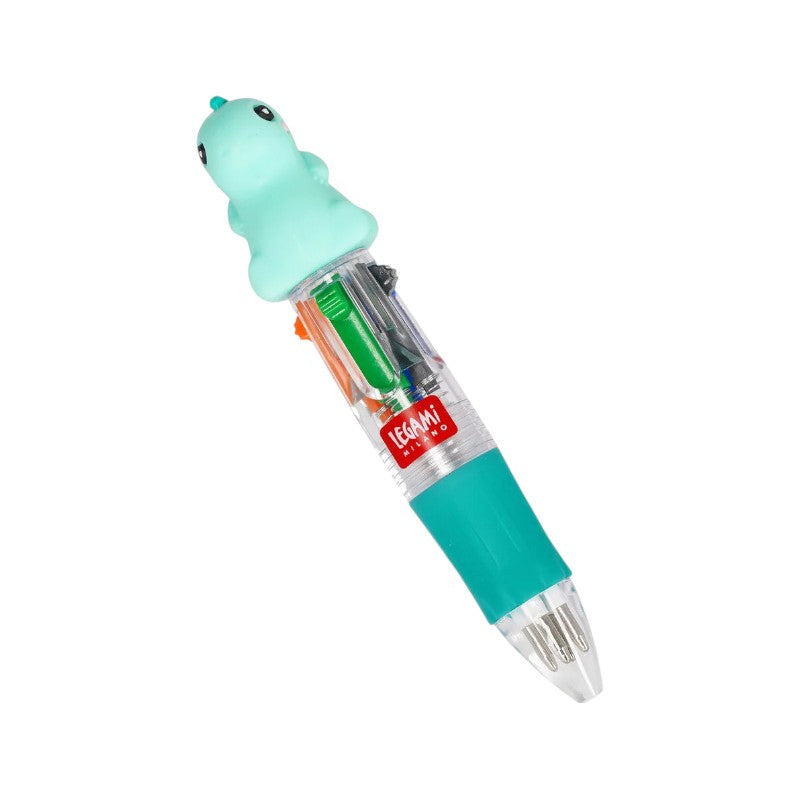 Bellissima penna a 4 colori legami con un dinosauro 3D in cima