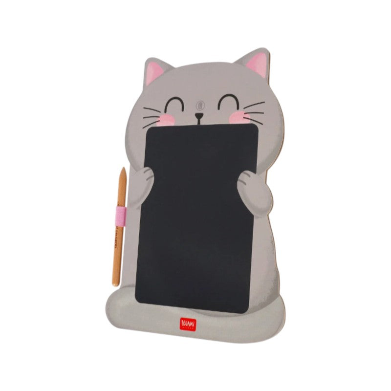 Lavagna magica Legami Gatto: tavoletta LCD 8 pollici con penna, tratto arcobaleno e tasto cancella, senza luce blu. Scoprila su Viano Shop!