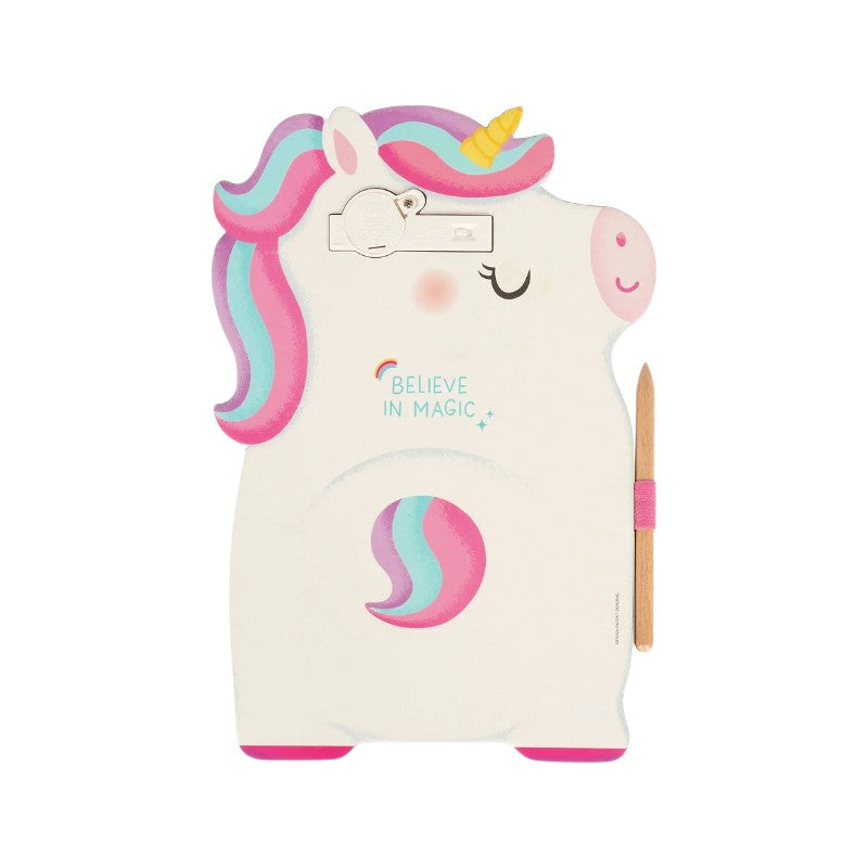 Lavagna magica Legami Unicorno: tavoletta LCD 8 pollici con penna, tratto arcobaleno e tasto cancella, senza luce blu. Scoprila su Viano Shop!