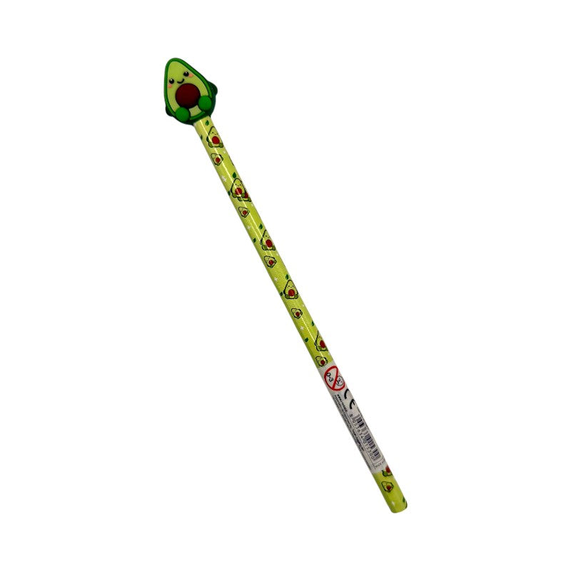 Matite HB kawaii I-Total Fresh Market: fusto glitter e topper 3D frutta e verdura. Da collezione, perfette per scuola e regalo originale per bambini!
