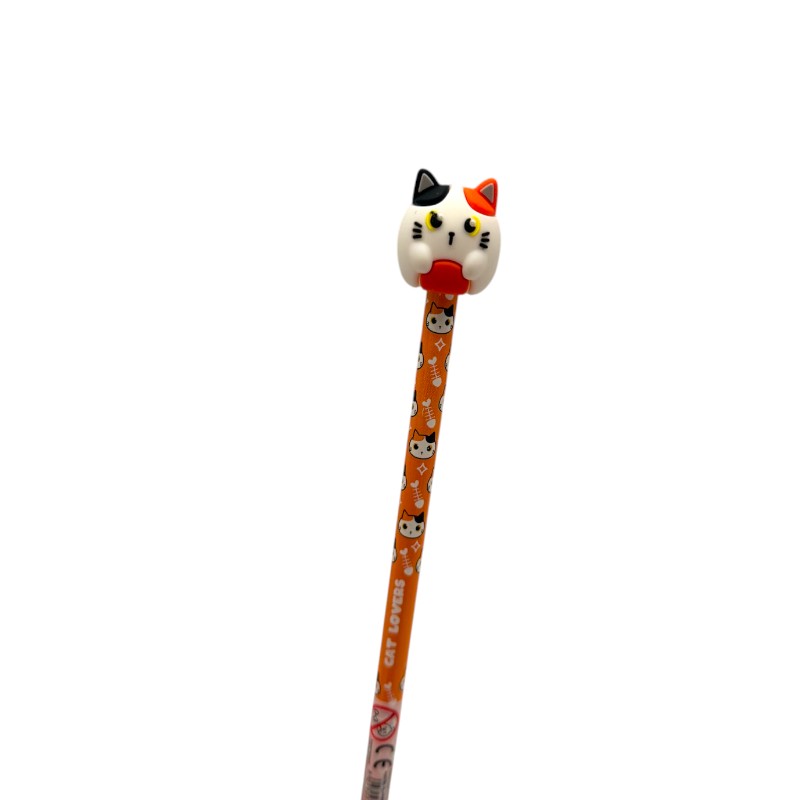 Matite HB animali I-Total — legno decorato con topper animaletto kawaii 3D, tanti soggetti da collezionare. Regalo originale per bambini.