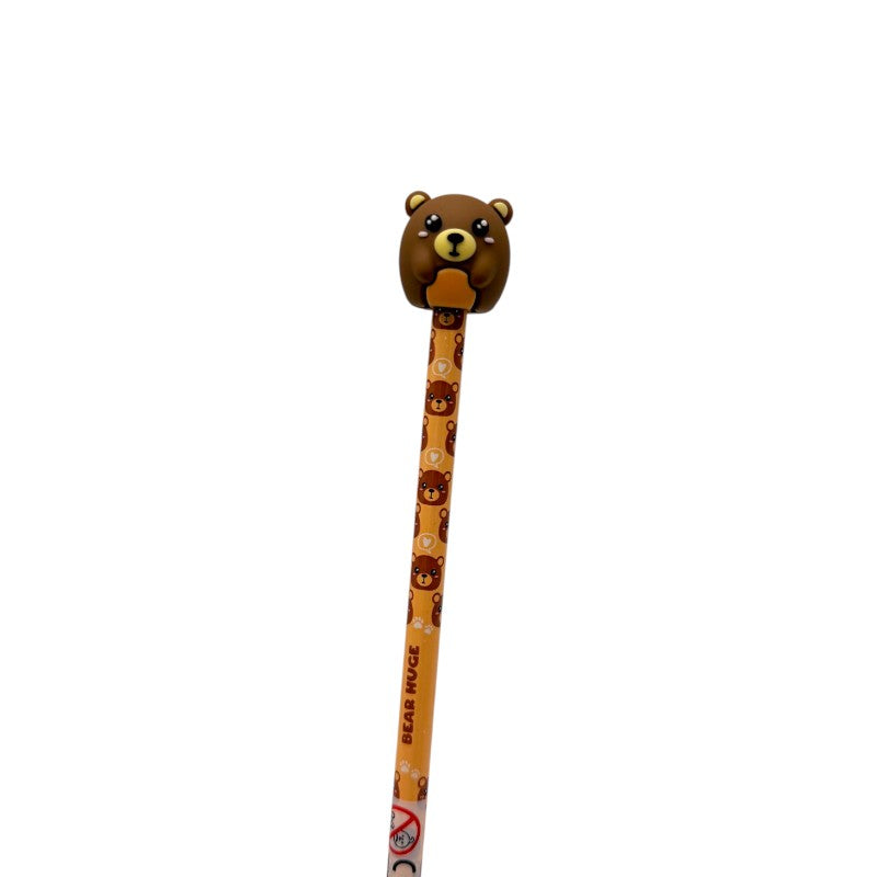 Matite HB animali I-Total — legno decorato con topper animaletto kawaii 3D, tanti soggetti da collezionare. Regalo originale per bambini.