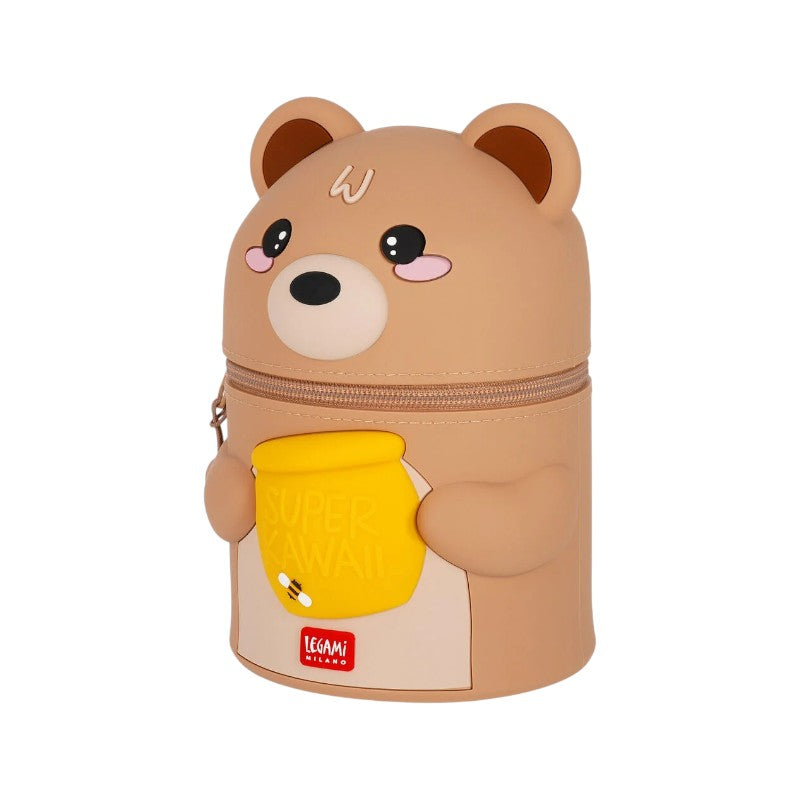 Portapenne kawaii Orsetto Legami in silicone: capienza oltre 100 penne, chiusura zip. Scopri il pot a crayons Super Kawaii Go Big! 