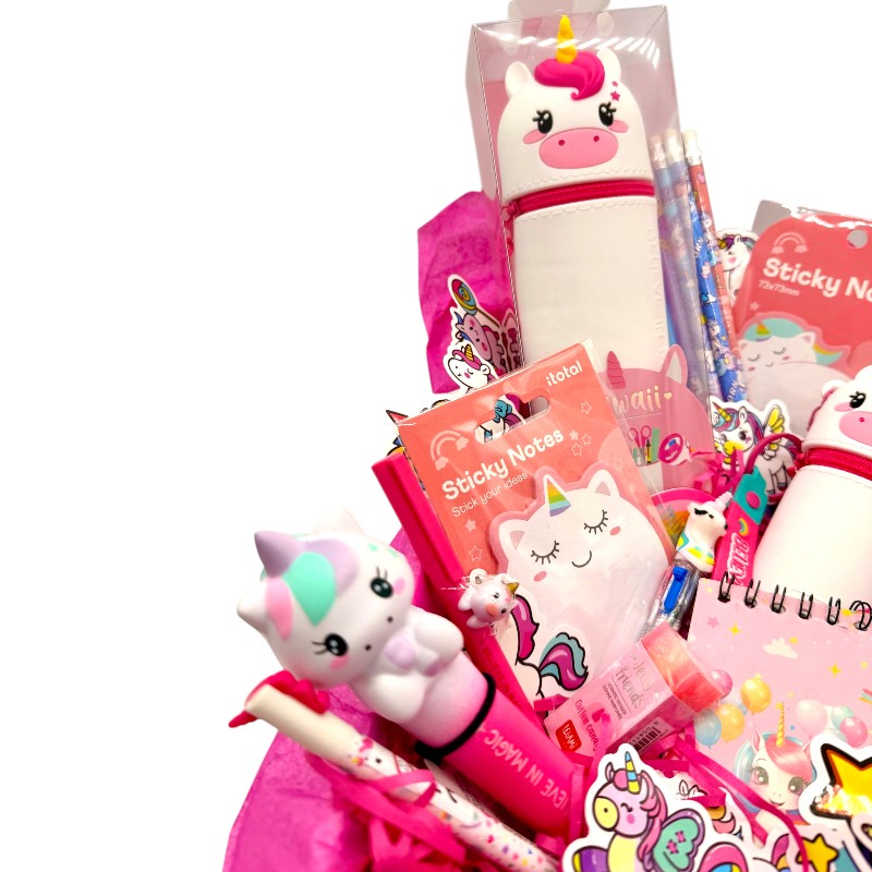 Mega Box Regalo Unicorno Viano Shop — 35 pezzi cartoleria kawaii Legami e I-Total, spedizione gratuita. Il regalo compleanno più magico per bambine. 