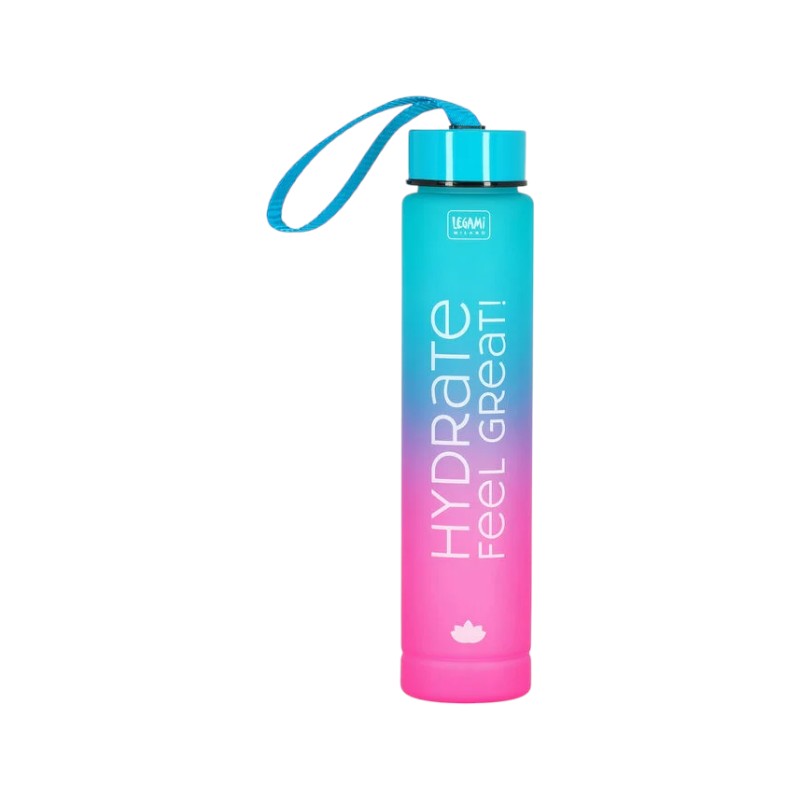 Simpaticissima borraccia motivazionale legami con tacche che ti aiutano a raggiungere i tuoi obiettivi di idratazione.