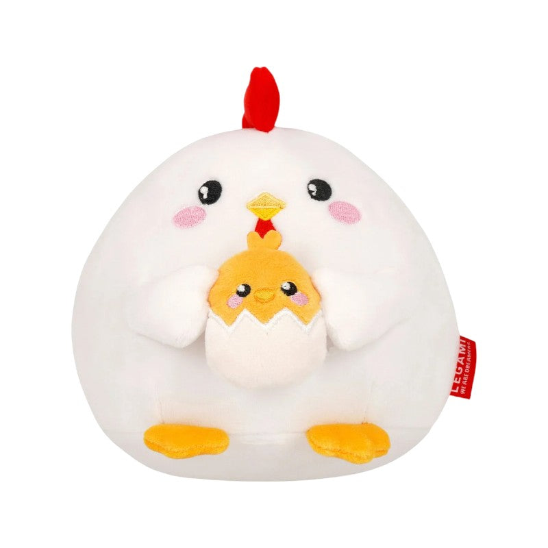 Bellissimo peluche legami super morbido a forma di gallina