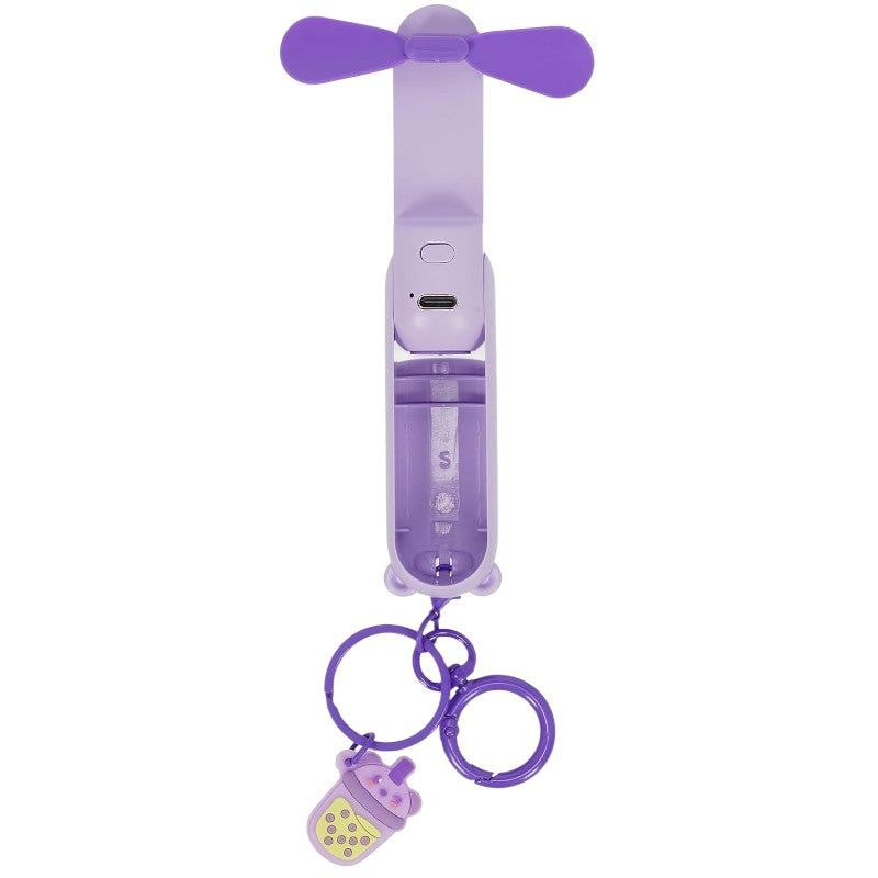 Mini fan ricaricabile Legami Teddy Bear: 3 velocità, luce LED, portachiavi, USB Type-C incluso, 87g. Design orsetto kawaii lilla. Fresco e tascabile ovunque!
