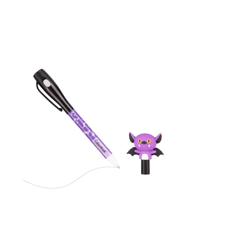 Mystery Pen Colourbook Trick or Treat: penna magica con inchiostro invisibile e luce UV per svelare messaggi segreti di Halloween. Su Viano Shop!