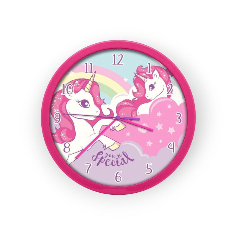 Orologio da parete con lancette tema Unicorno