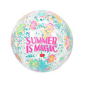 Palla spiaggia gonfiabile Legami Summer is Magic: PVC trasparente con glitter turchese, 40cm, 160g. Design marino magico. Perfetta per mare e piscina!
