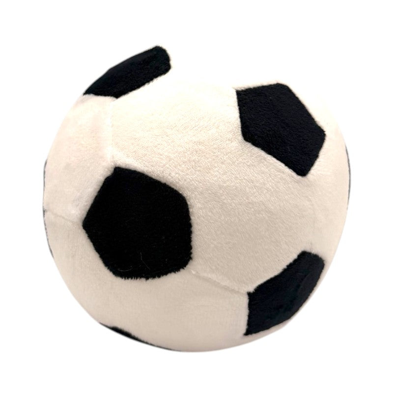 Cuscino squishy pallone calcio I-Total: memory form morbidissimo, pelo soft bianco e nero. Regalo originale e antistress per appassionati di calcio!
