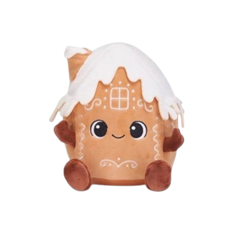Bellissimo Peluche Natalizio super soffice e super morbido a forma di Casetta di pan di zenzero