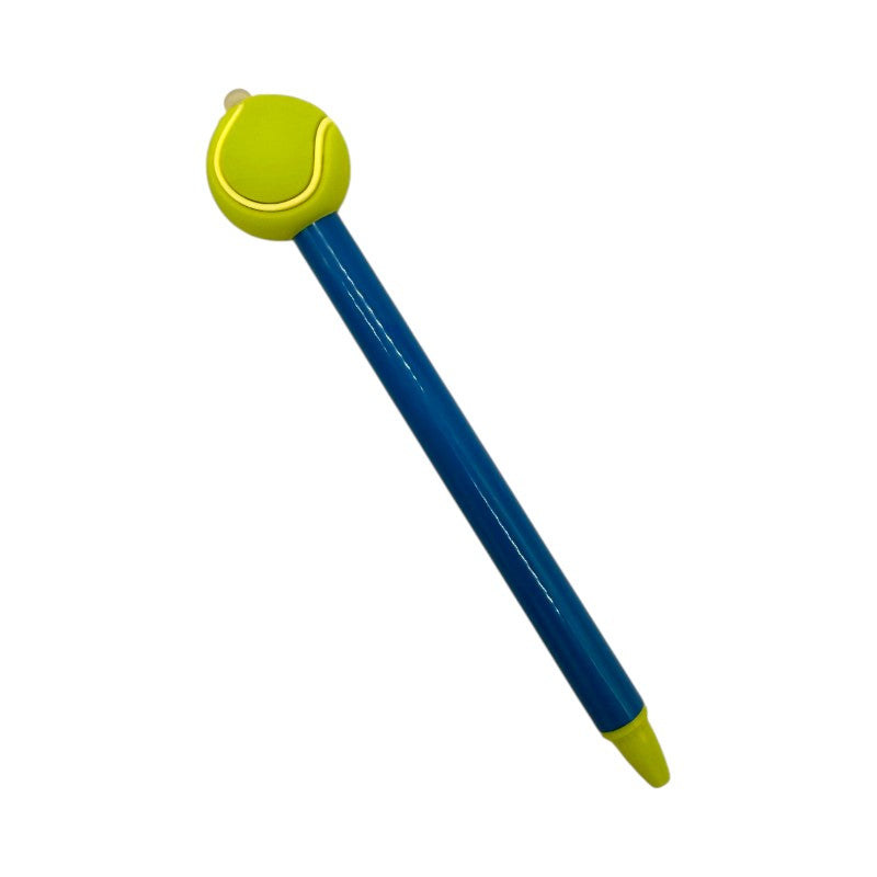 Penne cancellabili sport I-Total: topper 3D pallone in silicone, inchiostro blu. Calcio, basket, tennis e volley. Regalo originale per bambini sportivi!
