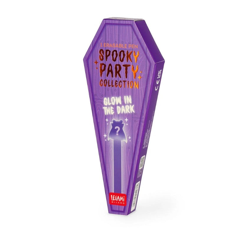 Penna cancellabile Legami Spooky Party Collection: blind box a sorpresa, topper panda glow in the dark. 1 su 25 è Gold Edition! Scoprila
