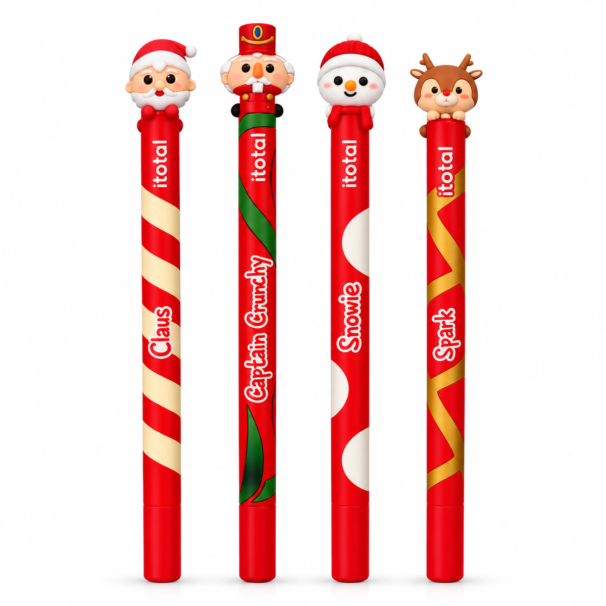 Penna cancellabile I-Total Climby Christmas Edition con personaggio di Natale: Babbo Natale, schiaccianoci, pupazzo o renna. Su Viano Shop!