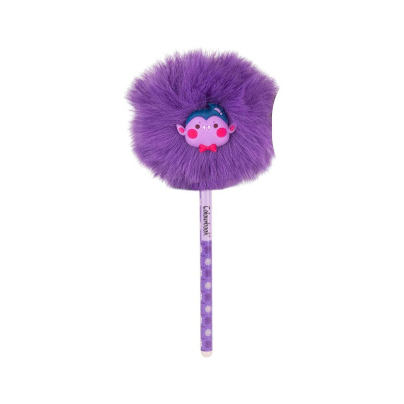Penna gel cancellabile Colourbook Trick or Treat con pon pon peloso di Halloween: zucca, vampiro o pipistrello, inchiostro blu. Su Viano Shop!