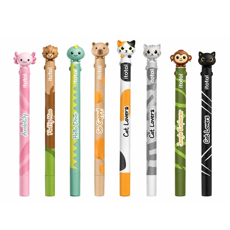 Penna cancellabile iTotal Climby Axolotl: topper 3D, fusto marmorizzato, inchiostro cancellabile. La penna kawaii da collezione! Scoprila 