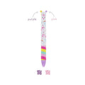 Bellissima penna a gel legami Click&clak due colori a tema Unicorno