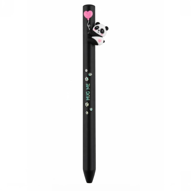 Penne a sfera Legami Free Hugs — personaggio animale 3D abbracciato al fusto, click, inchiostro nero, varianti koala, panda, unicorno e altri.