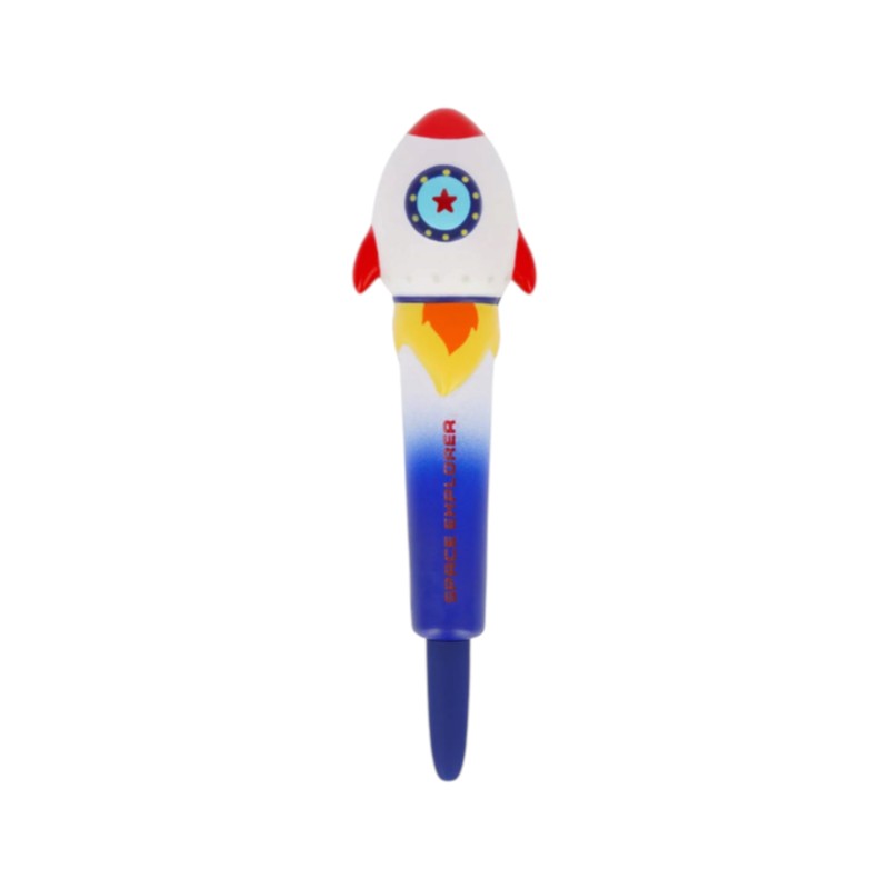 Penna squishy Legami Razzo Space Explorer: penna antistress morbida da stringere, a forma di razzo spaziale. Idea regalo kawaii su Viano Shop!