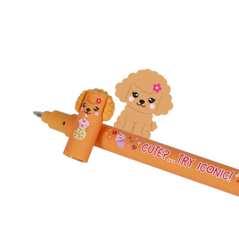 Penne cancellabili Legami Fur-ever Friends: 3 penne con topper cagnolini 3D, inchiostro rosso blu nero, punta 0,7mm, ricaricabili. Limited edition kawaii!
