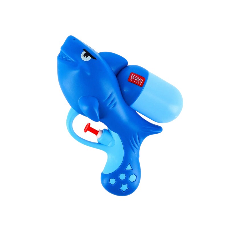 Pistola acqua Legami Shark: squalo 3D blu con denti, serbatoio 50ml, getto 2,5m. Per bambini 3+. Il giocattolo estivo più adrenalinico di spiaggia e giardino!
