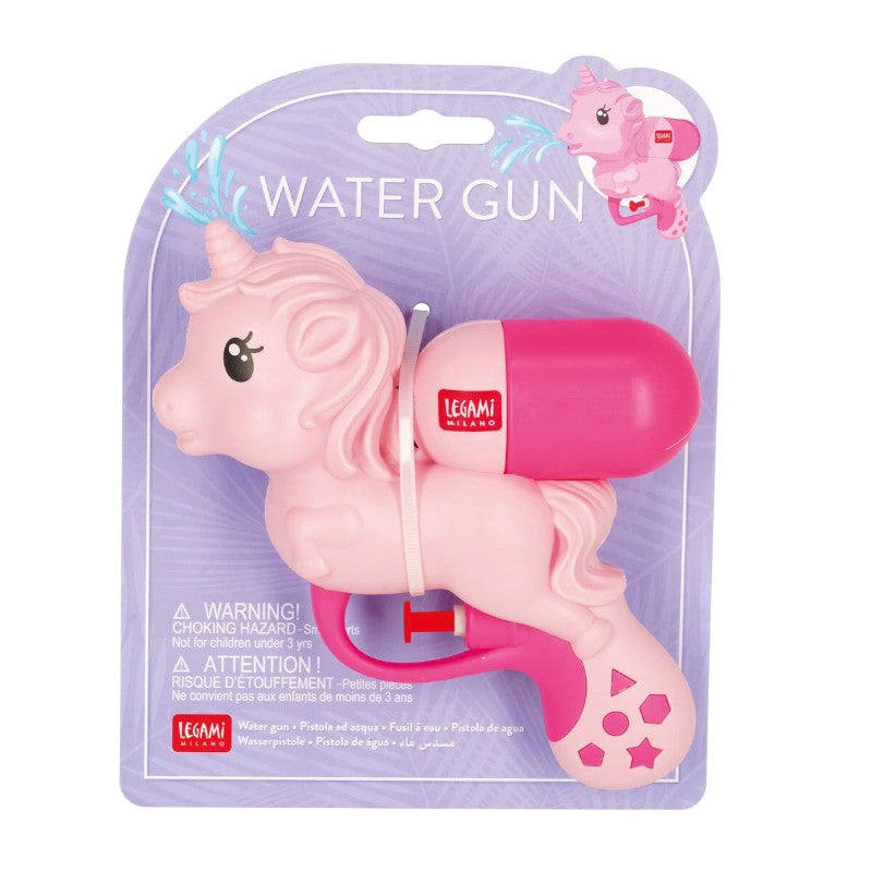 Pistola acqua Legami Unicorno: unicorno 3D rosa con corno, serbatoio 50ml, getto 2,5m. Per bambine 3+. Il giocattolo estivo più magico di spiaggia e giardino!
