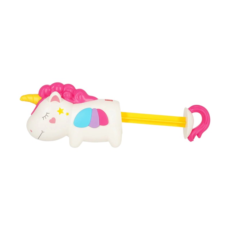 Water blaster Legami Unicorno: pistola acqua a stantuffo, 65ml, getto fino a 5m. Design unicorno kawaii bianco e arcobaleno. Il giocattolo estivo più magico!
