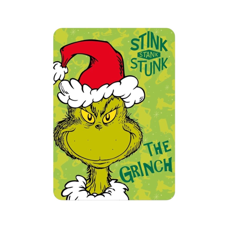 Bellissimo plaid natalizio a tema Il Grinch