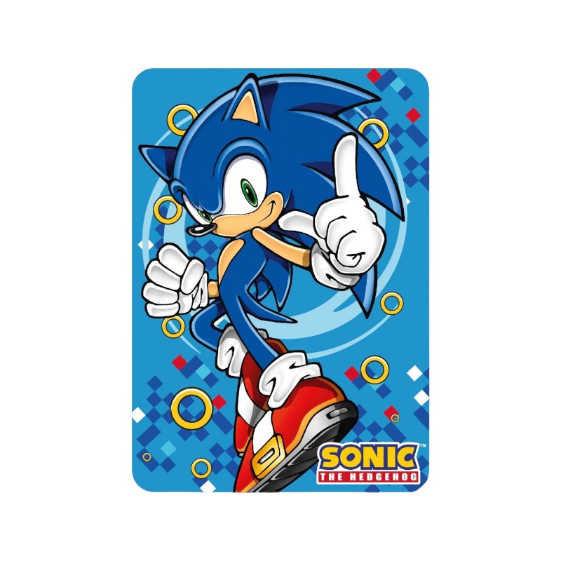 Bellissimo plaid in pile a tema Sonic Prime