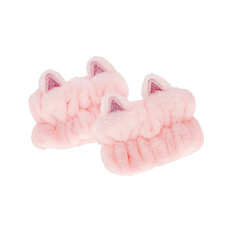 Polsini antigoccia Legami Gatto Stop the Drop: coppia di fasce rosa morbide per lavare il viso senza bagnarsi. Scoprili su Viano Shop!