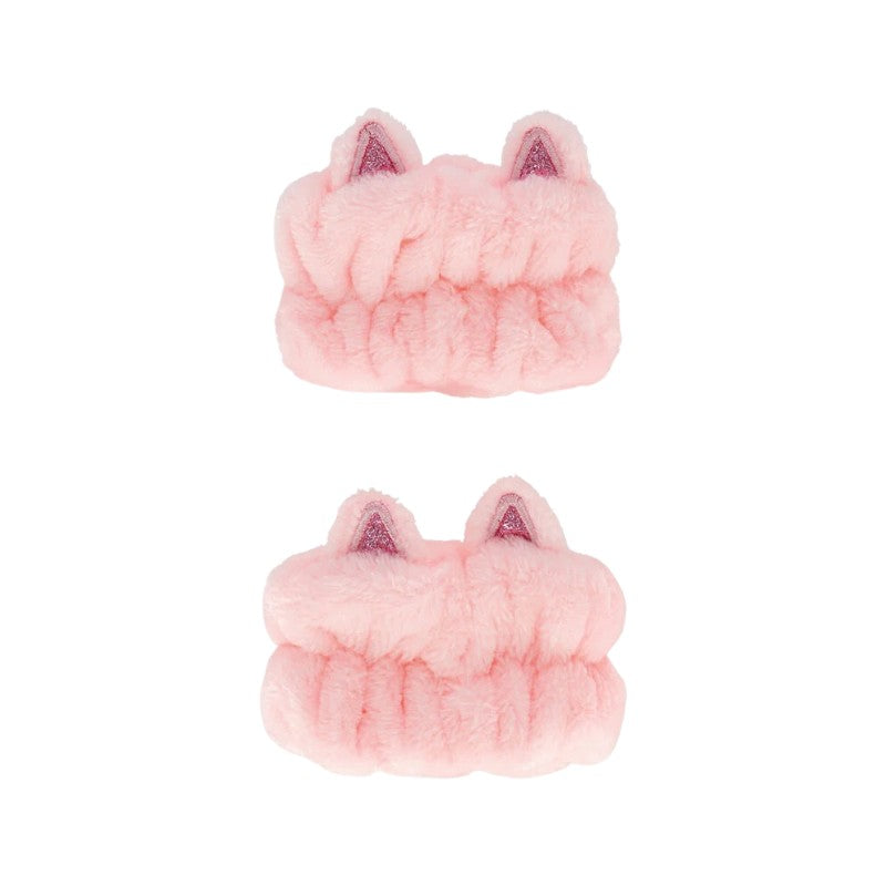 Polsini antigoccia Legami Gatto Stop the Drop: coppia di fasce rosa morbide per lavare il viso senza bagnarsi. Scoprili su Viano Shop!