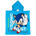 Bellissimo accappatoio in microfibra con cappuccio a tema Sonic