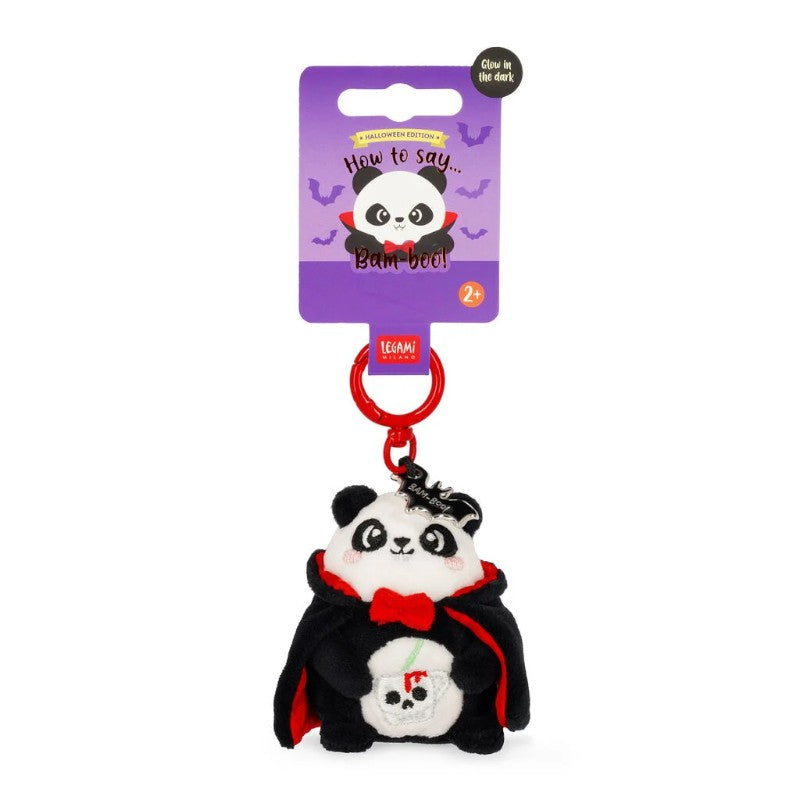 Portachiavi peluche Legami Panda Vampiro Bam-boo!: mantello, ciondolo pipistrello glow in the dark. Edizione limitata Halloween! Scoprilo