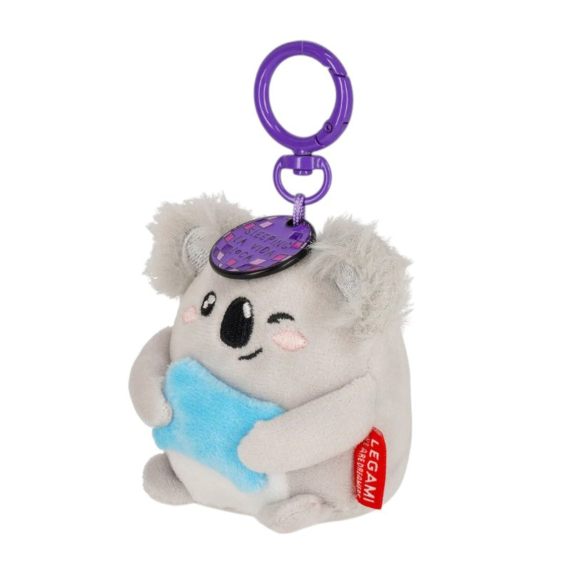 Portachiavi peluche Legami Koala con cuscino e moschettone: morbido charm kawaii per zaini e borse. Scoprilo su Viano Shop!