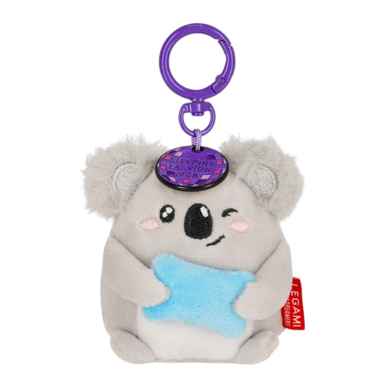 Portachiavi peluche Legami Koala con cuscino e moschettone: morbido charm kawaii per zaini e borse. Scoprilo su Viano Shop!