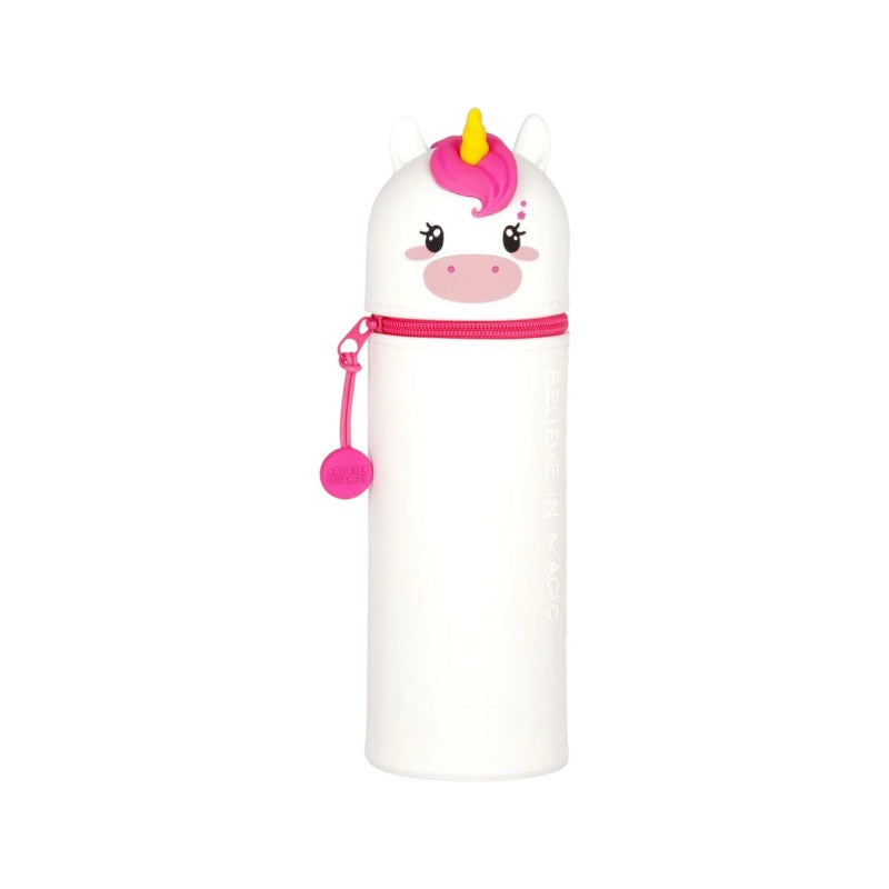 Astuccio portapenne kawaii per scuola in silicone morbido a forma di unicorno
