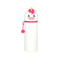 Astuccio portapenne kawaii per scuola in silicone morbido a forma di unicorno